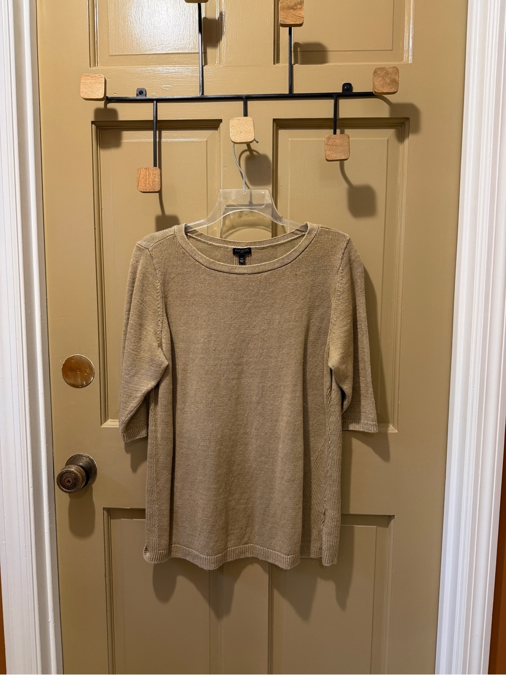 Talbots lightweight Short-Sleeve Crewneck linen sweater